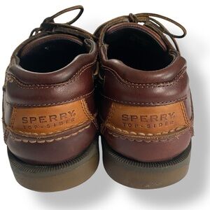 Sperry Topsiders Size 12 Mako Dark Brown Leather Boat Shoes - PLEASE READ